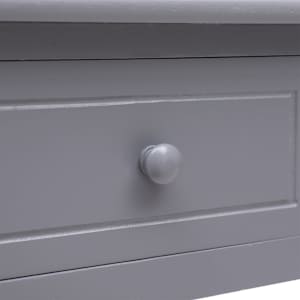 Psací stůl šedý 108 x 45 x 76 cm masivní pavlovnie - obrázek 7