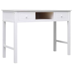 vidaXL kirjutuslaud, valge, 108 x 45 x 76 cm, Paulownia puit