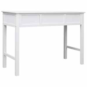 Psací stůl bílý 108 x 45 x 76 cm masivní pavlovnie - obrázek 5
