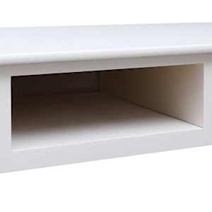 Psací stůl bílý 108 x 45 x 76 cm masivní pavlovnie - obrázek 8