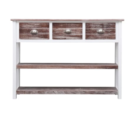 vidaXL Senkki antiikinruskea 108x30x76 cm t&auml;ysi keisaripuu