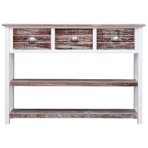 vidaXL Senkki antiikinruskea 108x30x76 cm t&auml;ysi keisaripuu