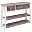  vidaXL antik barna tömör császárfa tálalószekrény 108 x 30 x 76 cm termék 2. képe