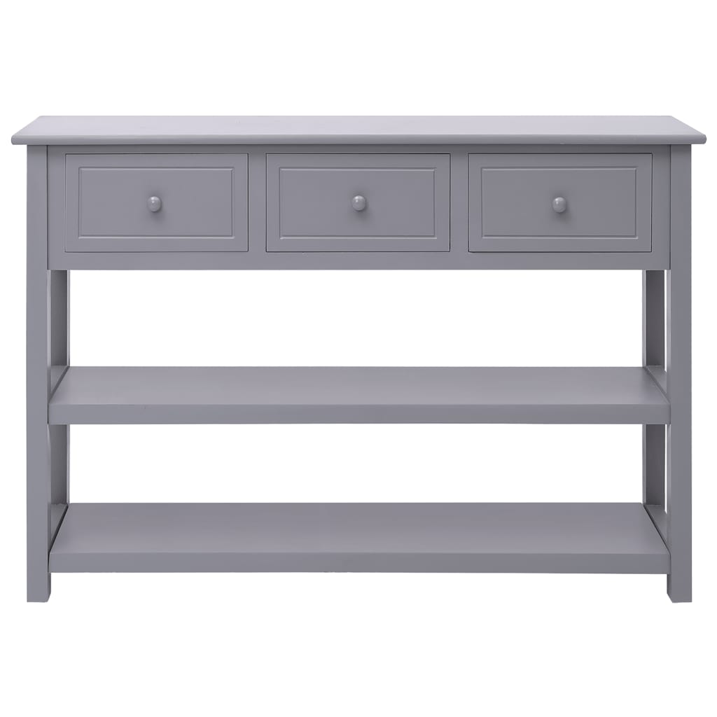 vidaXL Sideboard Grey 108x30x76 cm Solid Wood Paulownia