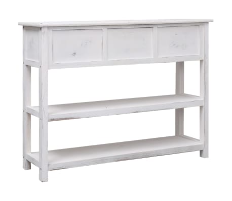 VidaXL Credenza Nera 108x30x76 cm Legno Massello di Paulownia | Leroy