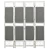 vidaXL 4-Panel Room Divider Grey 140x165 cm Fabric