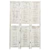 vidaXL 3 paneeliga sirm, antiikvalge, 105 x 165, puit
