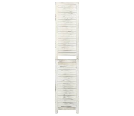 vidaXL 6-Panel Room Divider Antique White 215x166 cm Solid Wood