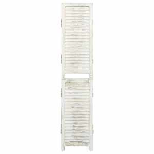 vidaXL 6-Panel Room Divider Antique White 215x166 cm Solid Wood