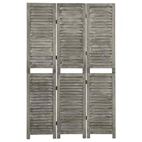 vidaXL 3 paneeliga sirm, hall, 106,5 x 166 cm, toekas puit