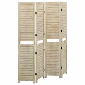 vidaXL 4 paneeliga sirm, 140 x 165 cm, paulownia puit