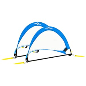 Otroški nogometni gol 2 kosa s torbo 75,5x46x48 cm