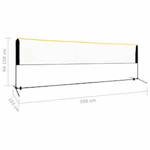 Nastavitelná badmintonová síť 500 x 103 x 94–158 cm kov - obrázek 7