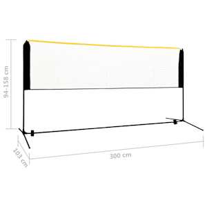 Nastavitelná badmintonová síť 300 x 103 x 94–158 cm kov - obrázek 7
