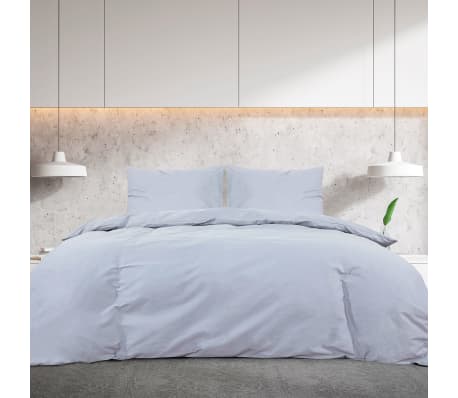 vidaXL sengetøj 140x200 cm let mikrofiberstof grå
