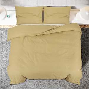 Sada ložního prádla taupe 200 x 200 cm lehké mikrovlákno - obrázek 5