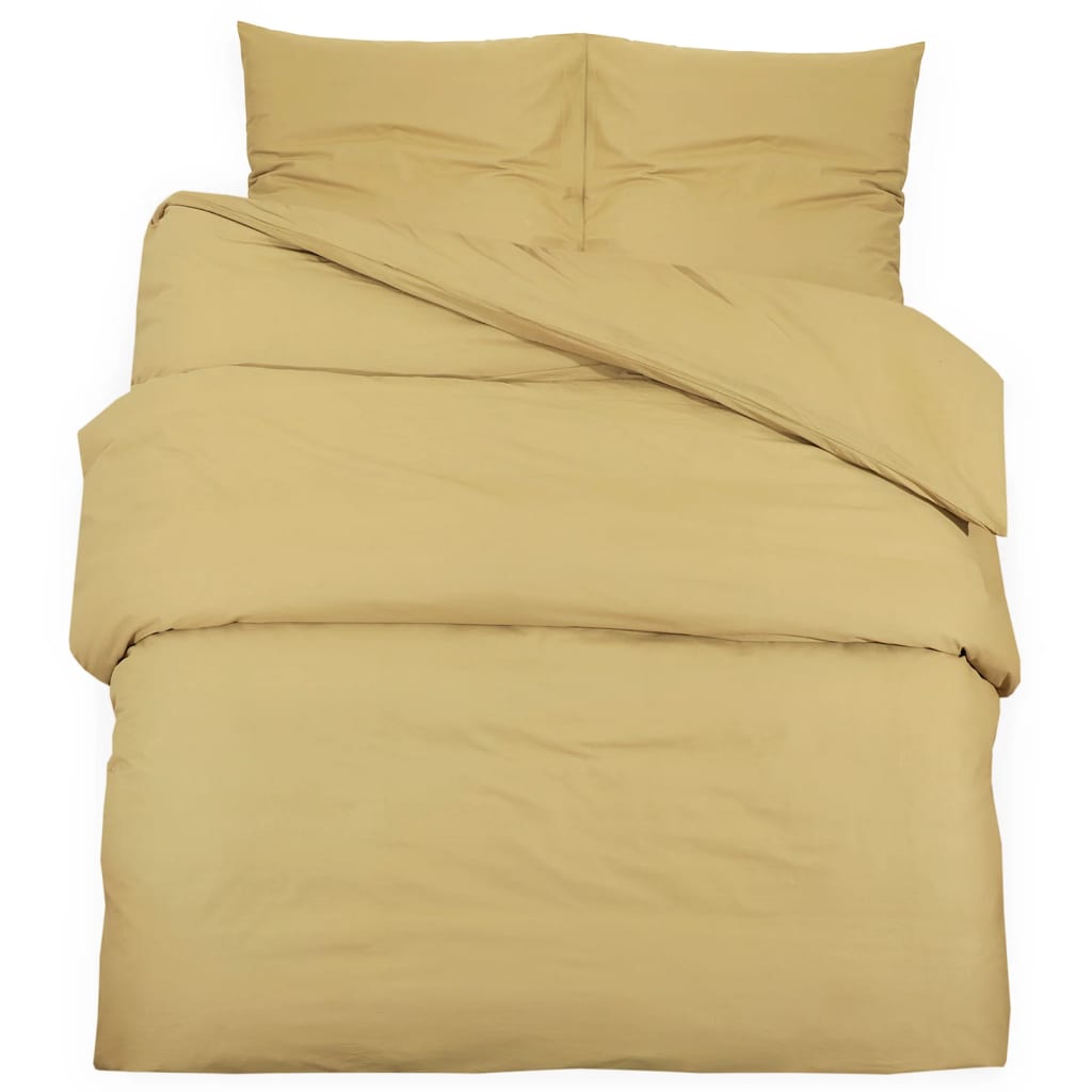vidaXL Sada ložního prádla taupe 200 x 220 cm lehké mikrovlákno