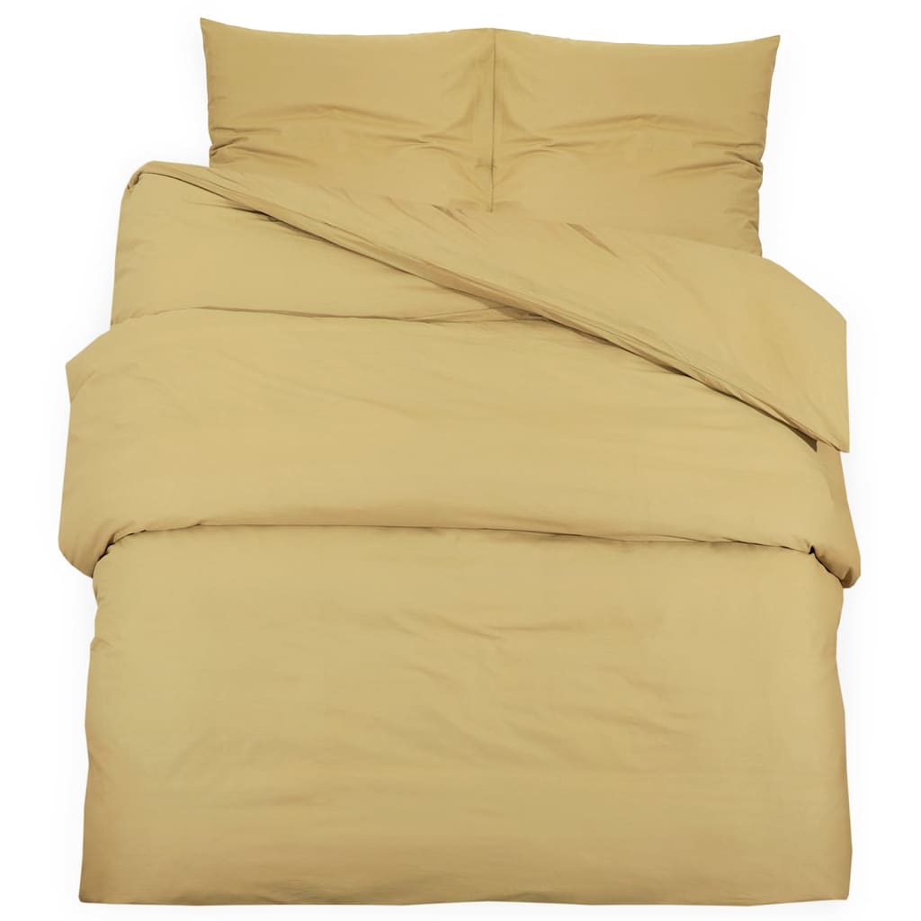 Thumbnail - vidaXL Bettwäsche-Set Taupe 225x220 cm Leichte Mikrofaser
