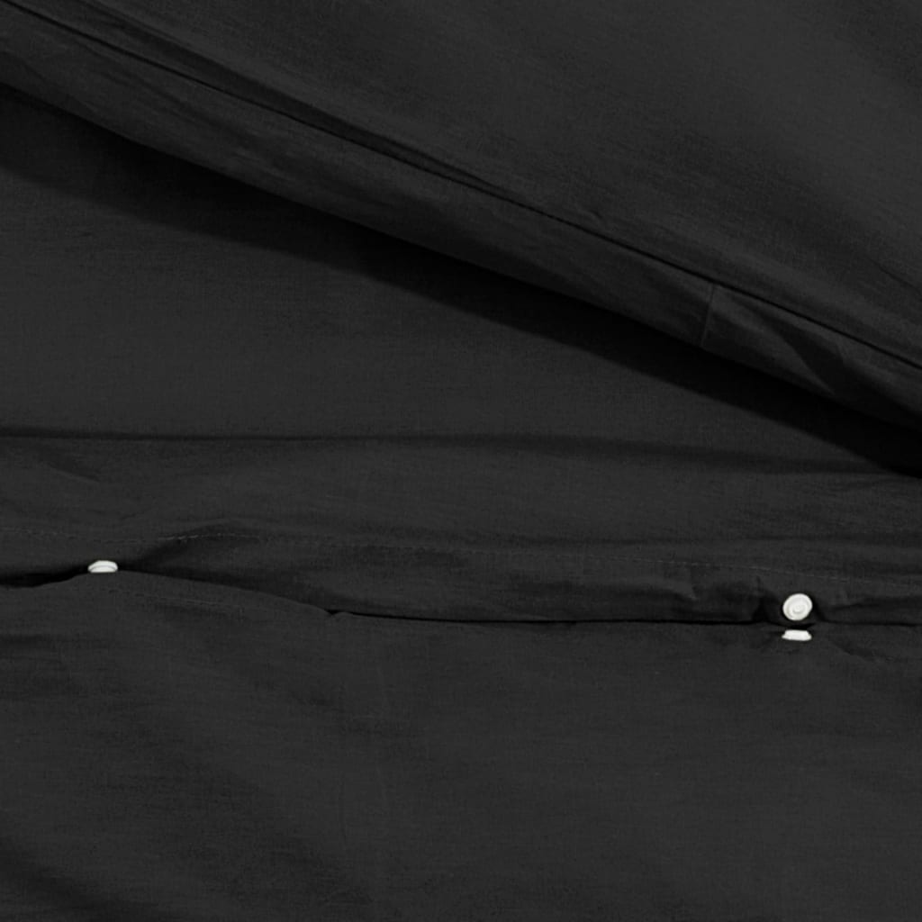  Súprava obliečok na paplón čierna 220x240 cm bavlna
