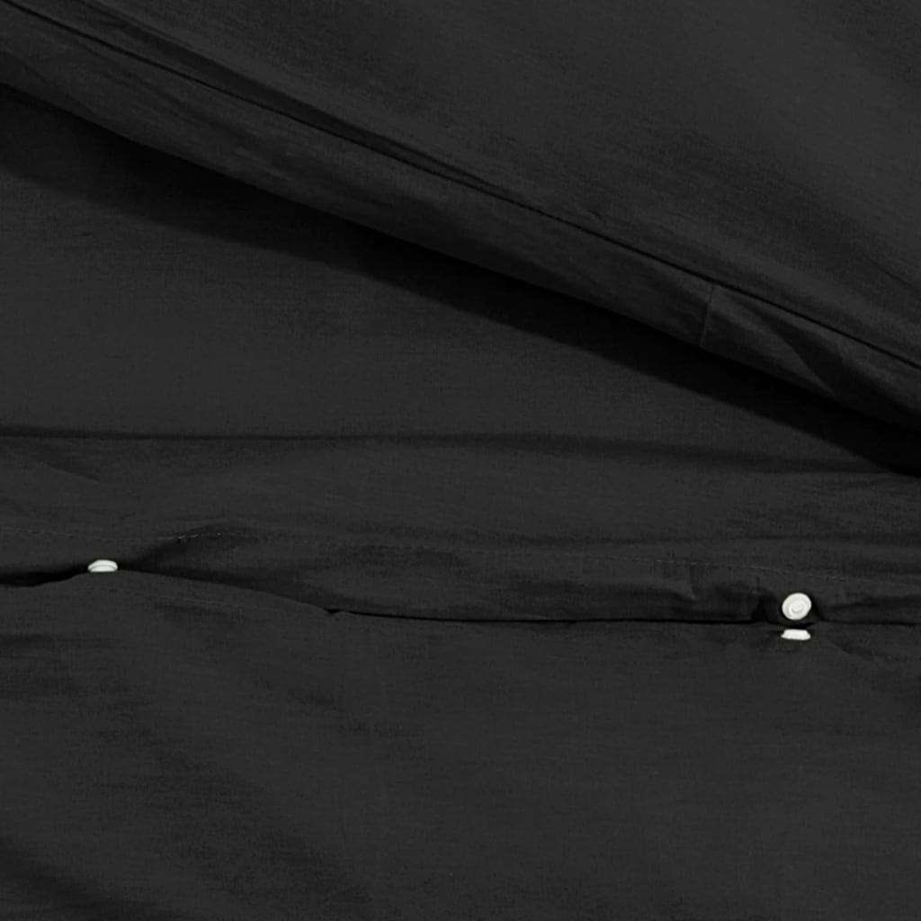  Súprava obliečok na paplón čierna 140x200 cm bavlna