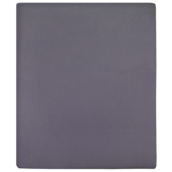 vidaXL kummiga voodilina, antratsiithall, 90 x 200 cm, puuvill