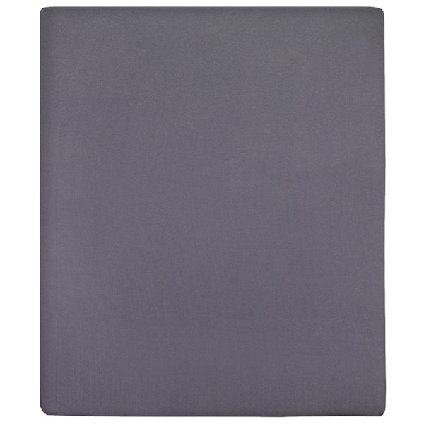 vidaXL kummiga voodilina, antratsiithall, 180 x 200 cm, puuvill