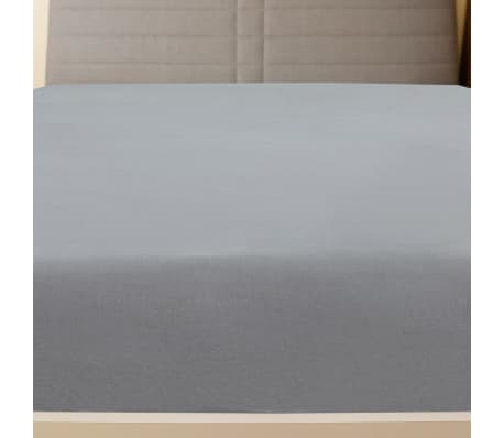 vidaXL Lenzuolo con Angoli Jersey Grigio 100x200 cm Cotone