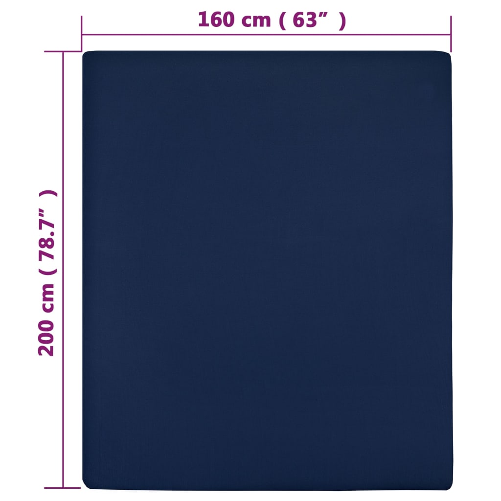 palags ar gumiju, tumši zils, 160x200 cm, kokvilna | Stepinfit.lv