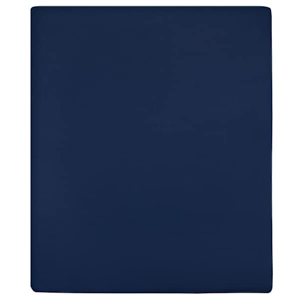 vidaXL kummiga voodilinad, 2 tk, tumesinine, 160x200 cm, puuvill
