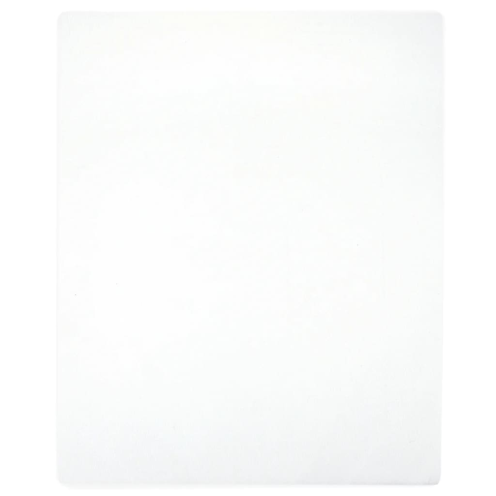 vidaXL Jersey Fitted Sheet White 140×200 cm Cotton