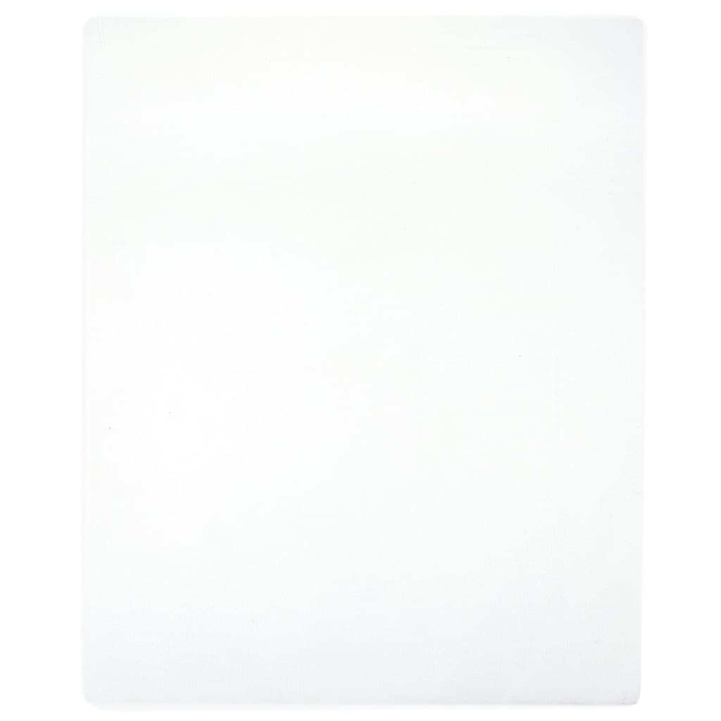 Petrashop  Jersey prostěradla 2 ks bílá 160x200 cm bavlna