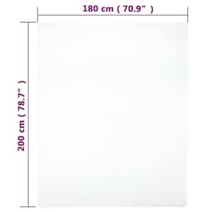 Jersey prostěradla 2 ks bílá 180x200 cm bavlna - obrázek 4