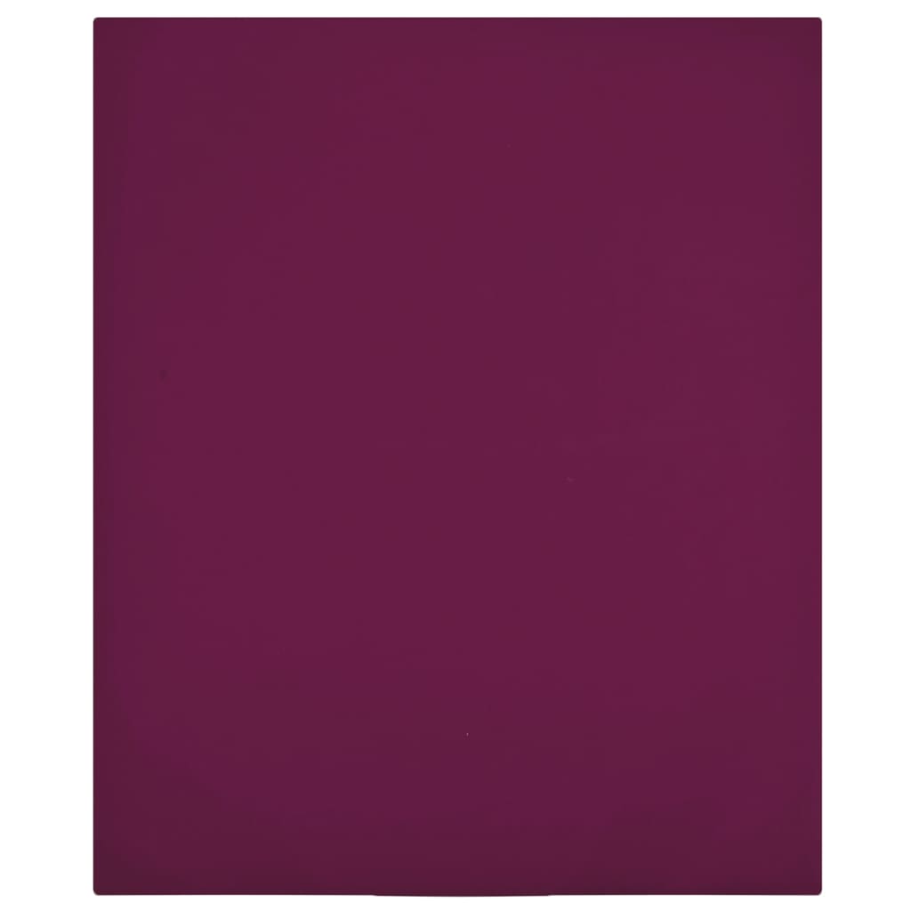 vidaXL Cearșaf de pat cu elastic, 2 buc, bordo, 140x200 cm, bumbac