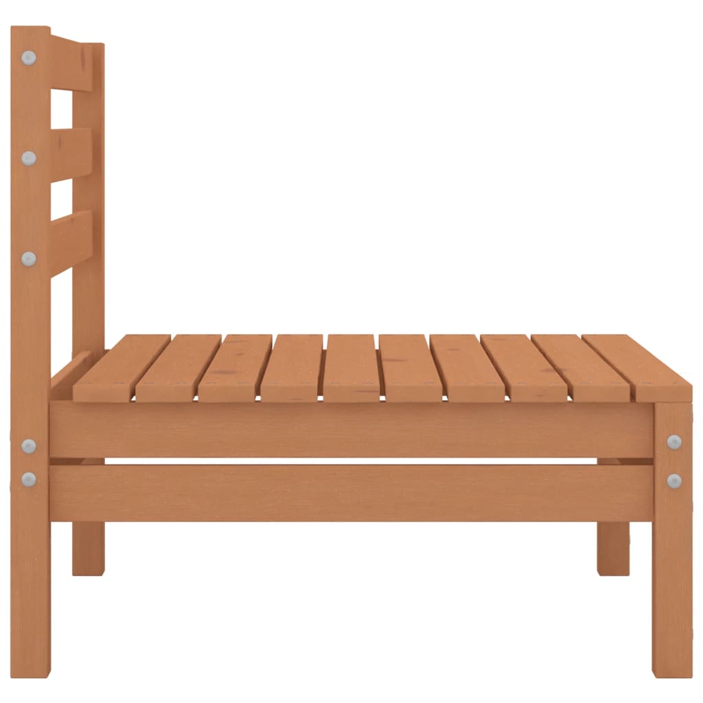 Sofa ogrodowa środkowa, drewno sosnowe, 63,5x63,5x62,5 cm, miodowy brąz