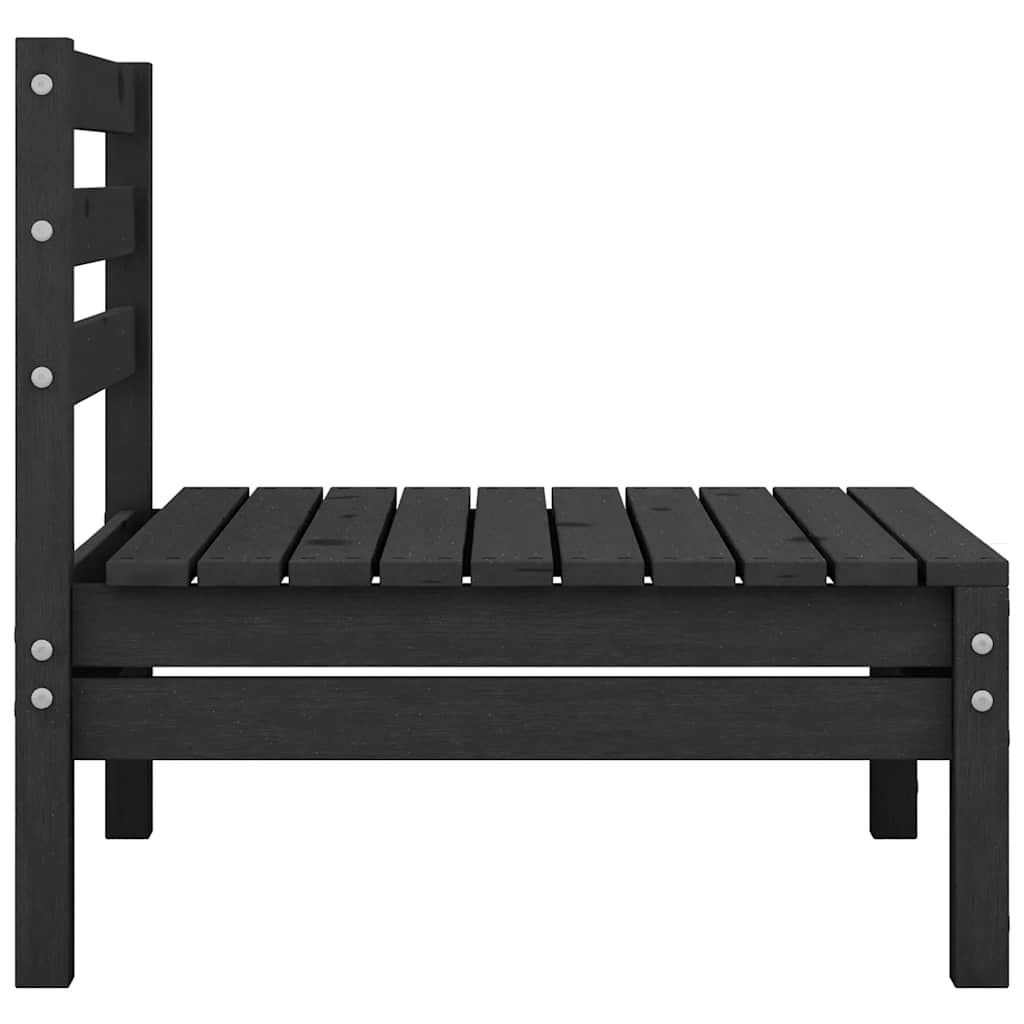 Thumbnail - vidaXL Garten-Mittelsofa Schwarz Massivholz Kiefer
