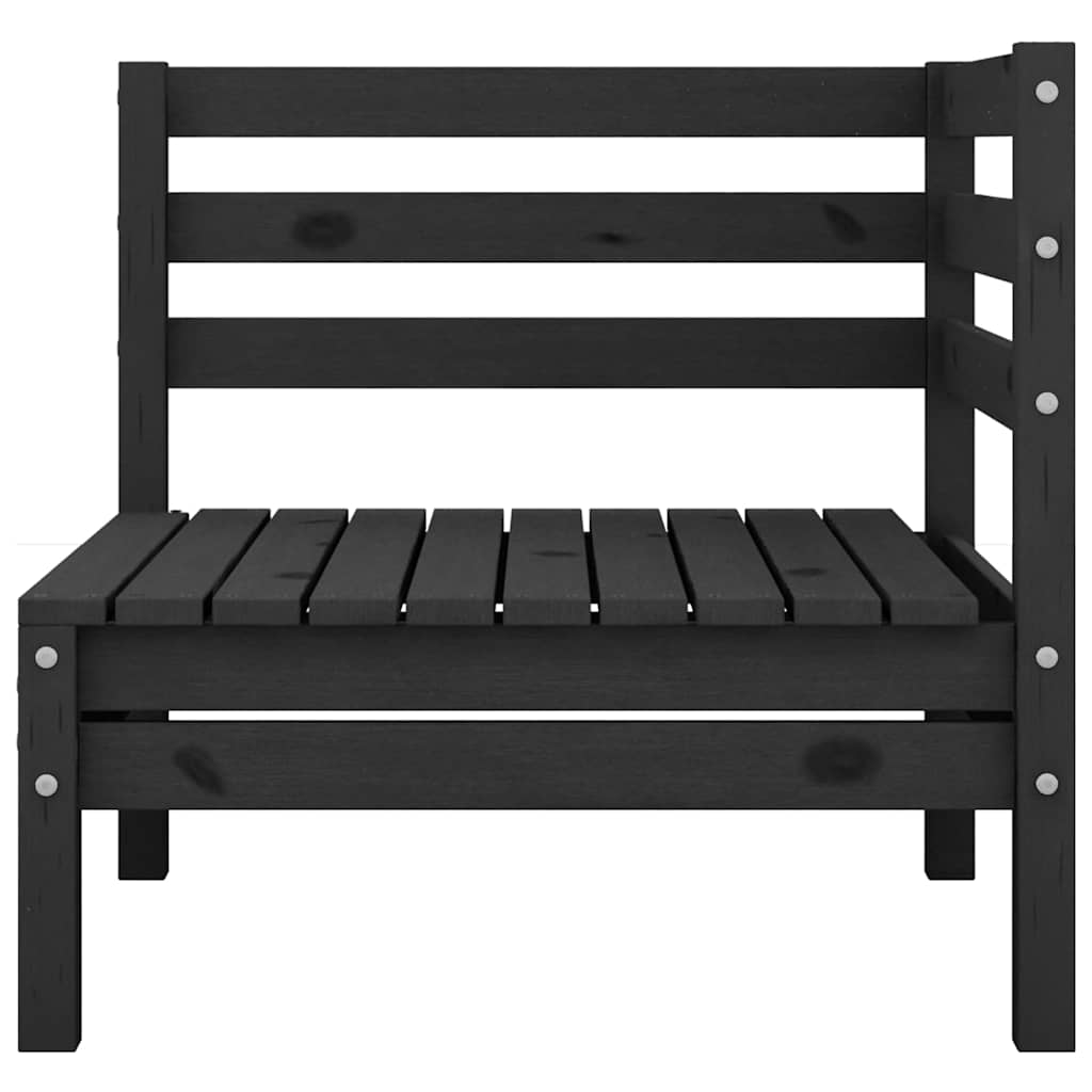 Thumbnail - vidaXL Garten-Ecksofas 2 Stk. Schwarz Massivholz Kiefer
