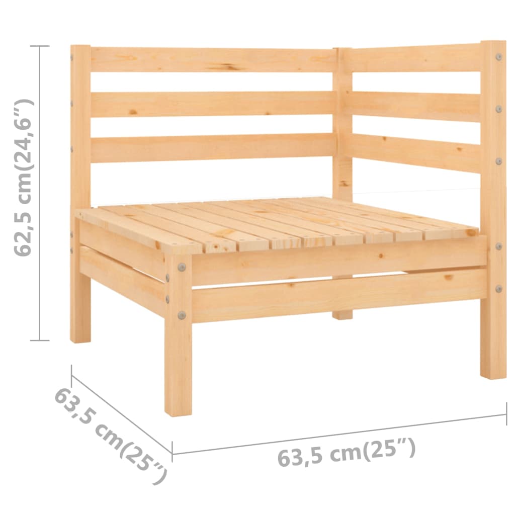 Patio Furniture Outdoor Sectional Conversation Set Solid Wood Pine vidaXL - Picture 50 of 98