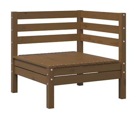 vidaXL Set de muebles de jard&iacute;n 3 pzas madera maciza pino marr&oacute;n miel