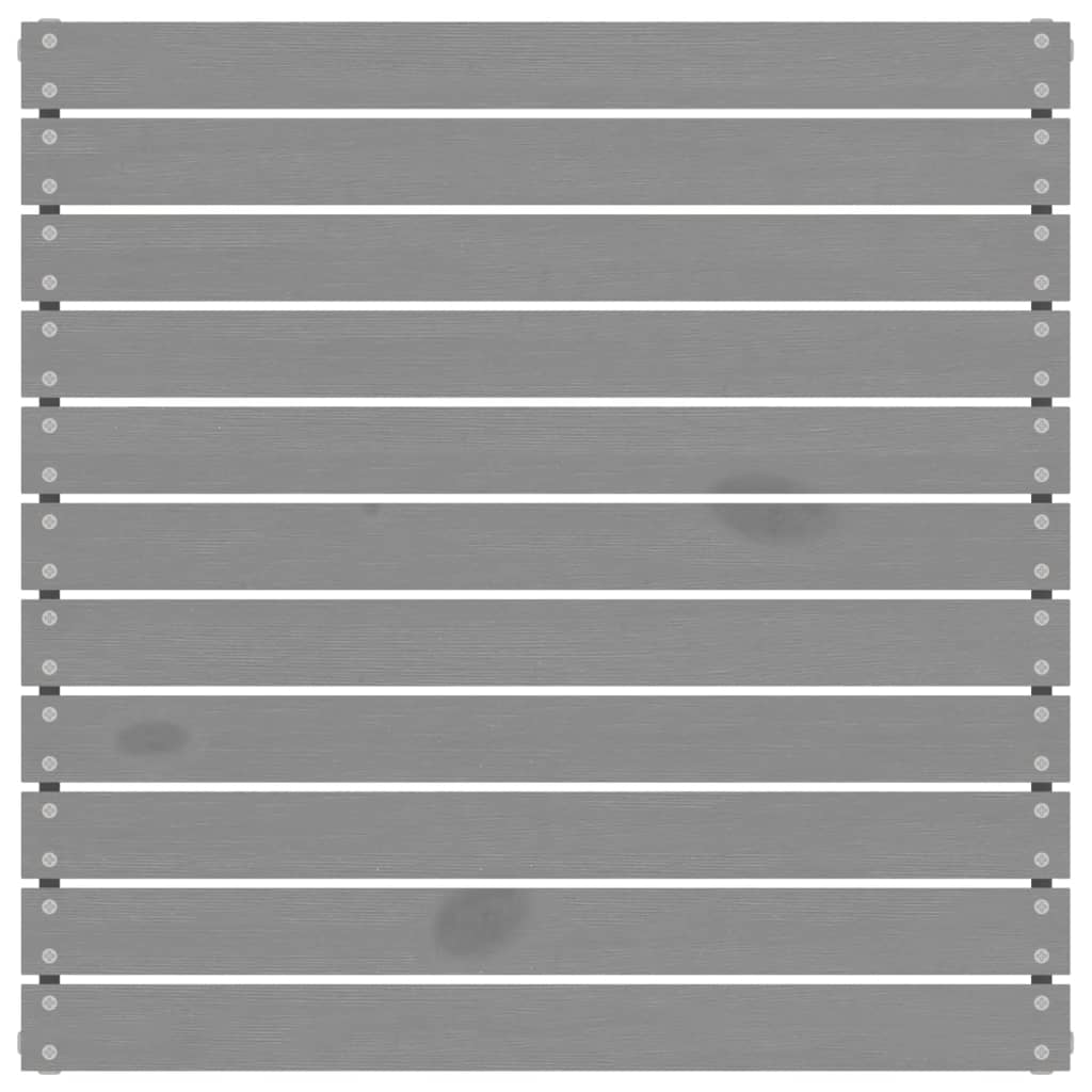 Градински лаундж комплект, 4 части, бор масив, сив