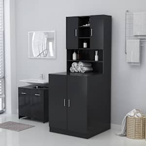 vidaXL Skalbimo ma&scaron;inos spintelė, pilkos spalvos (808388+808397)