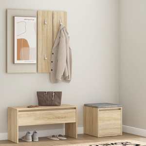 Komplet pohištva za predsobo sonoma hrast inženirski les