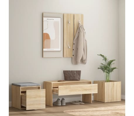 vidaXL Σετ Επίπλων Διαδρόμου Sonoma δρυς Επεξεργασμένο Ξύλο