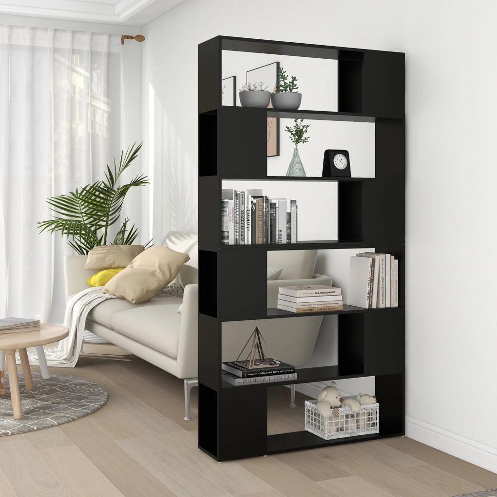 vidaXL Estante/divisória 100x24x188 cm preto