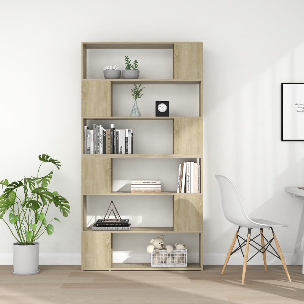 

vidaXL Boekenkast/kamerscherm 100x24x188 cm sonoma eikenkleurig