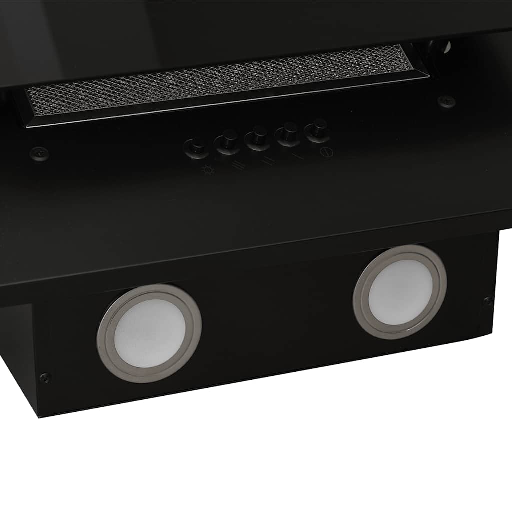 Hotte Murale 60 Cm Acier Inoxydable Et Verre Trempé Noir VidaXL 20 width=274