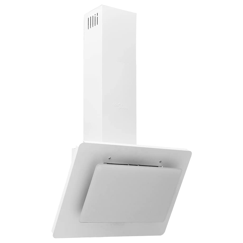 vidaXL Nástěnná digestoř 60 cm nerezová ocel a tvrzené sklo bílá