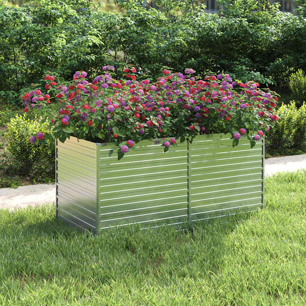 Image of Letto Rialzato Giardino 160x80x77 cm in Acciaio Zincato Argento 316880