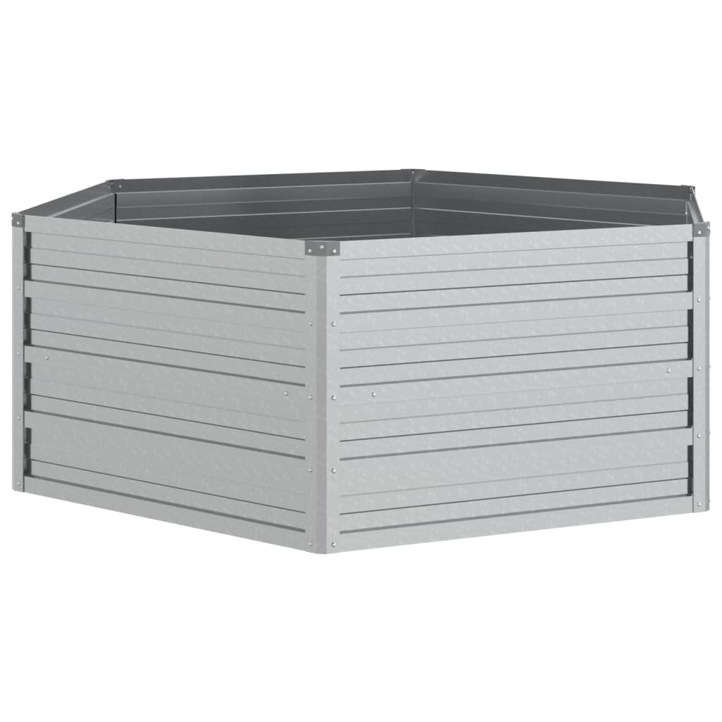 Thumbnail - vidaXL Garten-Hochbeet 129x45 cm Verzinkter Stahl Silber