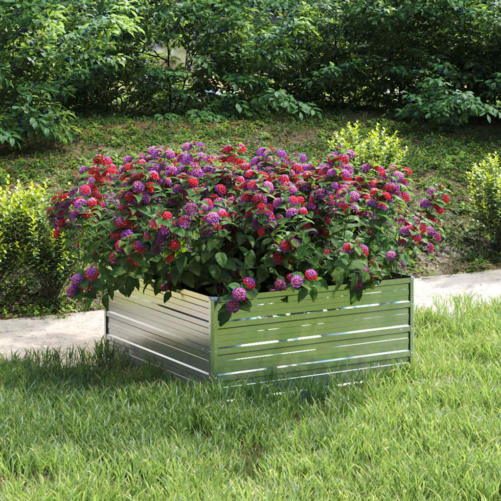 Thumbnail - vidaXL Garten-Hochbeet 100x100x45 cm Verzinkter Stahl Silber