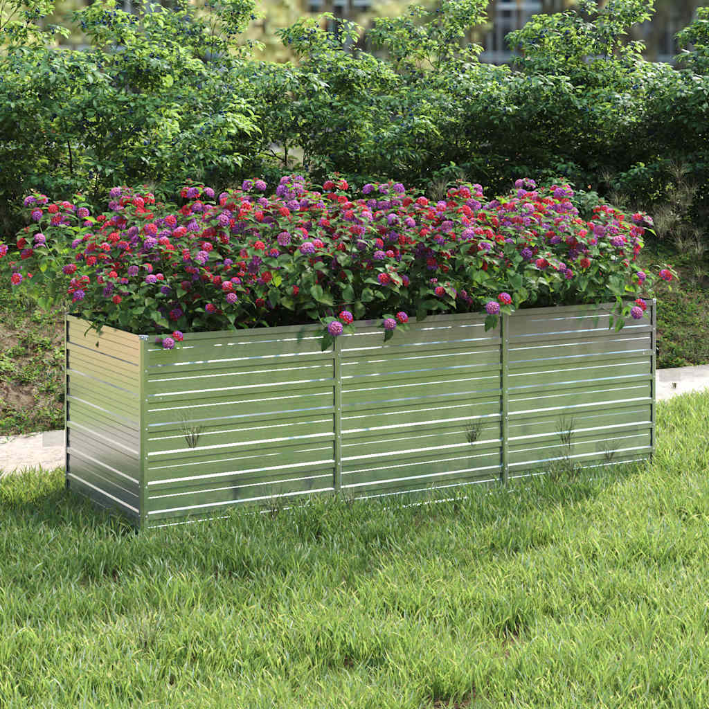 Image of Letto Rialzato Giardino 240x80x77 cm in Acciaio Zincato Argento 316886